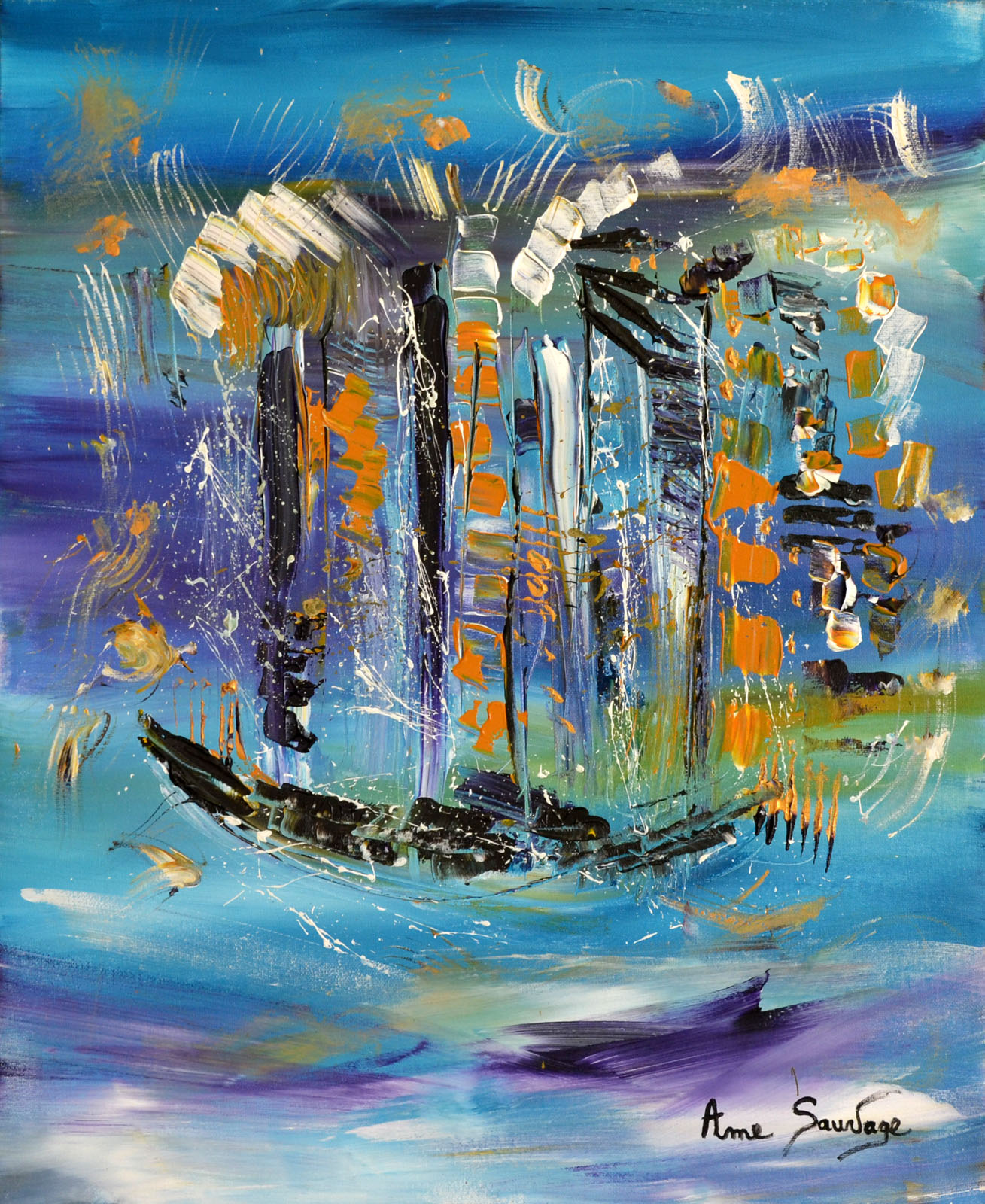tableau abstrait contemporain